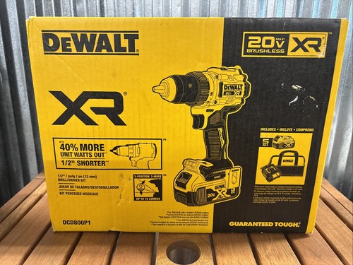 DEWALT DCD800P1 20V MAX XR Brushless Cordless 1/2" Drill/Driver Kit - Yellow