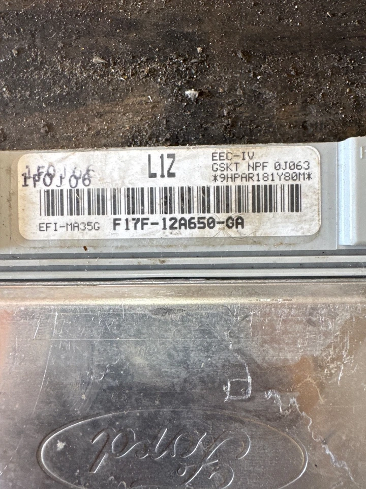 Ford Ranger 1991 3,0 L V6 4x2 aire acondicionado ecu ECM módulo de control del motor OEM 3609 Foto 2 de 4