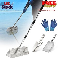 Sand Flea Rake, Long Handle Sand Sifter for the Beach, Stainless Steel
