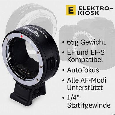 Commlite CM-EF-EOSR VCPL Auto Focus Adapter AF Mount zu EOS R / RF mit CPL   NEU