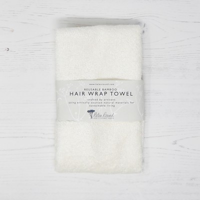 Helen rundes Bambus Haar Wickeltuch - Creme