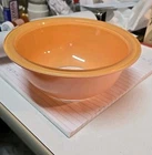 Vintage Replacement Pyrex Peach 7" Glass Nesting Mixing Bowl #322 Clear Bottom
