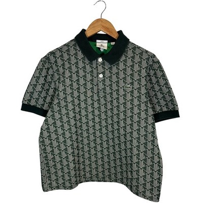 Lacoste LIVE Classic Fit Monogram Green Polo Shirt Size Unisex L