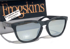 Oakley FROGSKINS Matte Black Camo POLARIZED Galaxy Chrome Sunglass 9245-65
