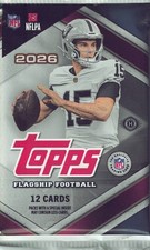 2026 TOPPS FLAGSHIP FOOTBALL FACTORY SEALED HOBBY PACK NFL NEW AN UNSEARCHED BOX
