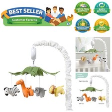 Crib Mobile for Boys or Girls - White Musical Baby Crib Mobile with 12 Lullab...