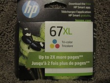 HP 3YM58AN Tri Color Cyan Magenta Yellow Ink Cartridge Genuine 67XL JAN/2027