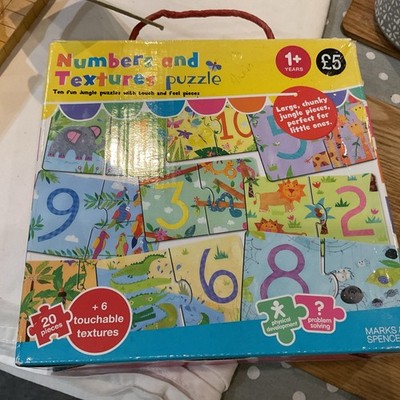 M&S Dschungeltiere Zahlen und Texturen Chunky Puzzle, 1+, 20 Teile