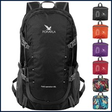 Mochila de Viaje 40L Impermeable Ligera Embalable Exterior Senderismo Camping.