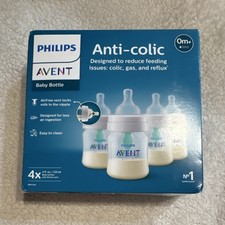 Philips AVENT Anti-Colic Wide Neck BPA-Free Baby Bottle Set 4x 4oz/125ml