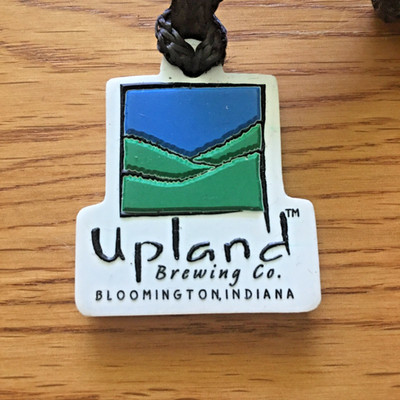 Upland Brewing Co.Logo Keychain Green Hill Blue Sky Charm Bag Tag