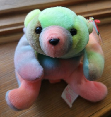 1998 TY Beanie Baby SAMMY the Tie-Dye Bear With Tags