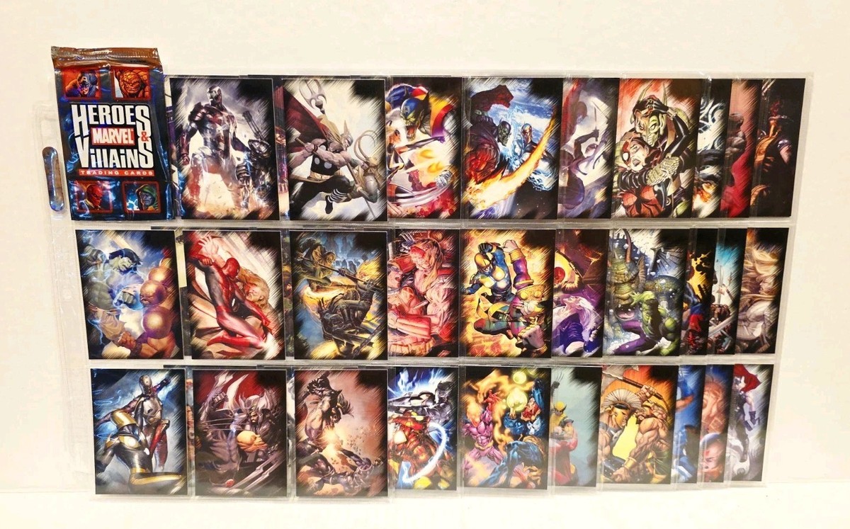 🔥2010 RITTENHOUSE MARVEL HEROES & VILLAINS COMPLETE TRADING CARD