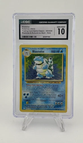 CGC 10 Blastoise Holo 003/034 Trading Card Game Classic 2023 English Pokémon TCG