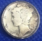 1917 S Mercury Dime - Circulated - Better Date S025