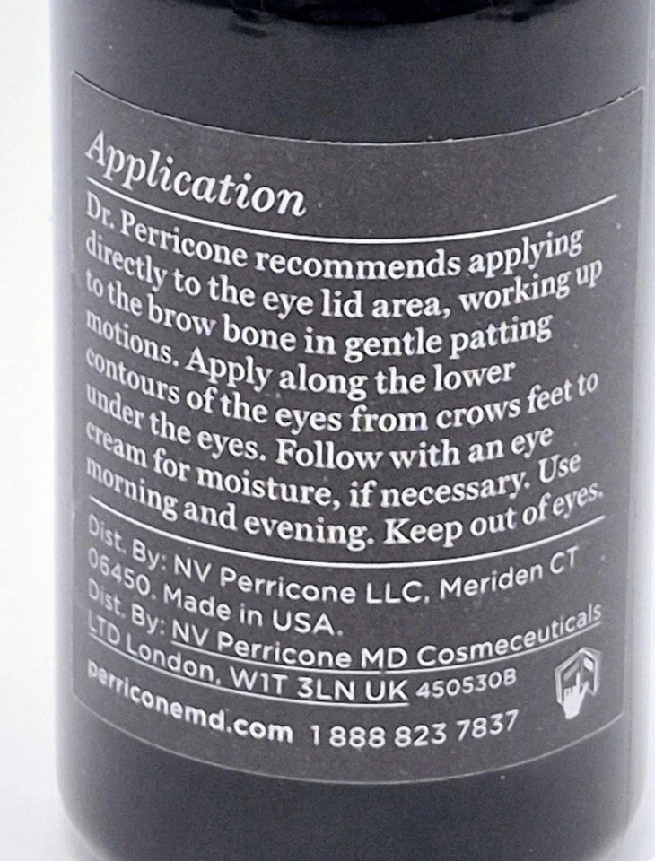 Nuevo suero para párpados Perricone MD acil-glutatión 30 ml 1 fl oz tamaño JUMBO Foto 4 de 4