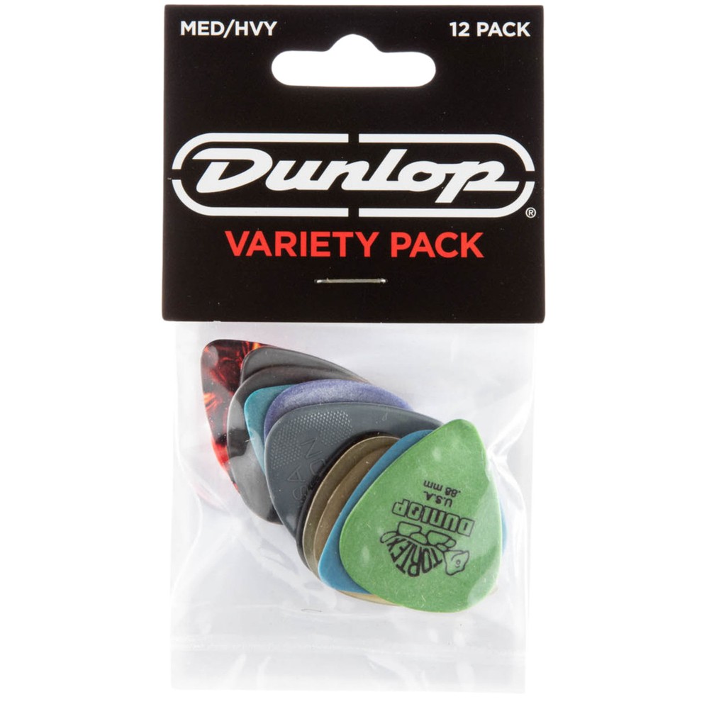 Dunlop PVP102 Medium Heavy Guitar Pick 12-Pack Assorted Variety Set