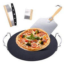 Hisencn 13" Round Pizza Steel, Baking Steel Pizza Stone For Oven & Grill B-77307