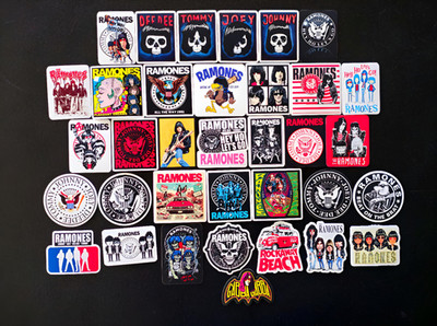 The Ramones Inspired Stickers Punk Rock Band Hey Ho Round Seal Logo Vinyl Decals