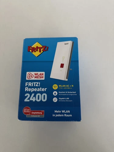 AVM FRITZ! 2400 WLAN Repeater WiFi Mesh Dualband WPS Signal Verstärker Neuwertig