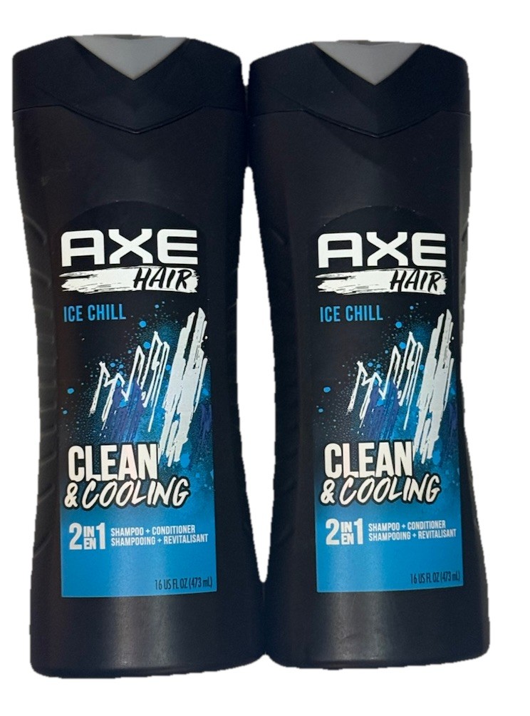 2 X Champú y Acondicionador AXE 2 en 1 Ice Chill 16 OZ DESCONTINUADO