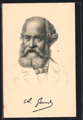 Portrait Composer Charles Gounod 1818-1893, Postcard 