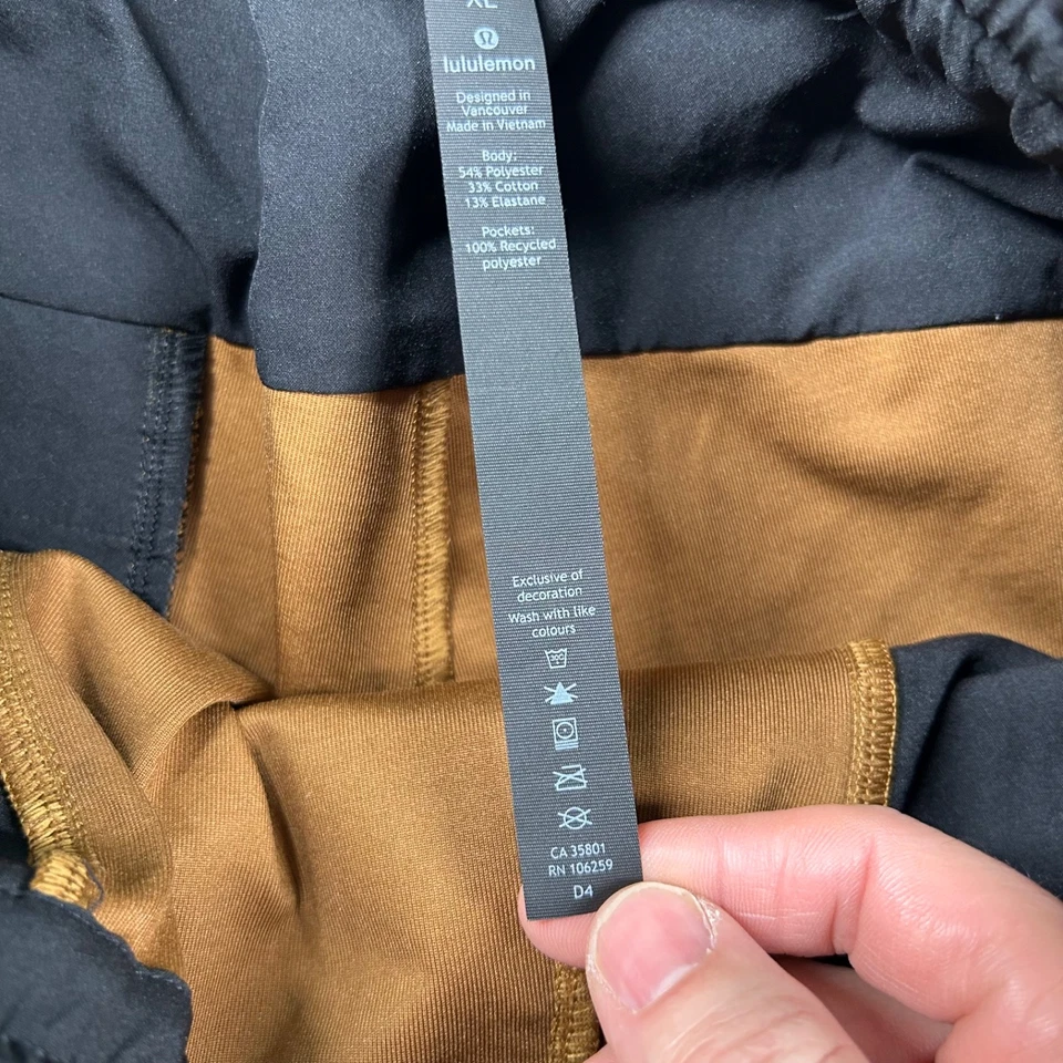 Pantalones Lululemon Para Hombres XL ABC Pull-On Bowline Utilitech Caramelo Lona Atlética Foto 4 de 4