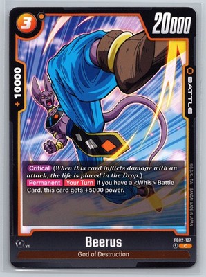 Beerus FB02-127 C Battle Card Dragon Ball Super Fusion World God of Destruction