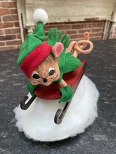 Annalee 2011 Sledding Fun Mouse 6 Inches