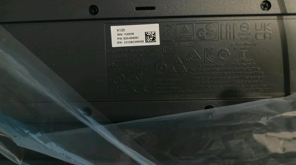 Logitech K120 USB Wired Keyboard & Mouse Plug & Play Compatible with PC, Laptop - Image 2 of 3