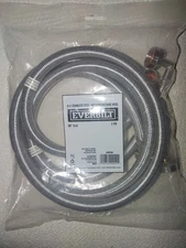 Everbilt 4 ft. Stainless Steel Washing Machine Connector Hoses (2-Pack)- 90* End