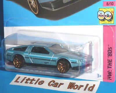 2023 HOT WHEELS DMC DeLorean Col. #101/250 HW THE '80s 8/10 Blue
