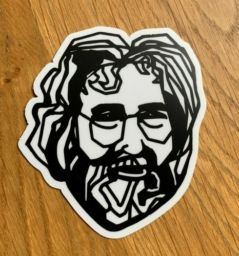 Grateful Dead Jerry García face drawing premium quality vinyl sticker 3in - 第 1/5 張圖片