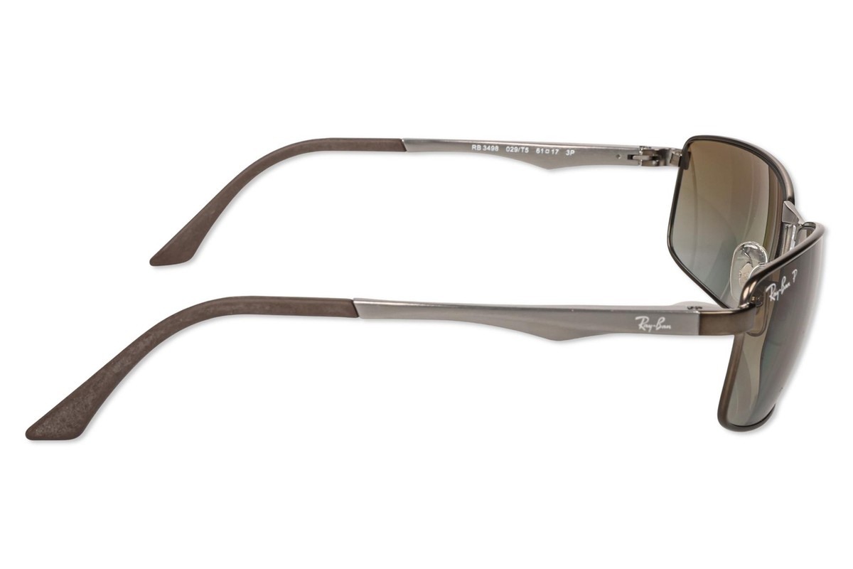 ⟭⟬グテペン⟬⟭ Ray-Ban 303384 Rectangular Sunglasses Gunmetal/Polarized Grey