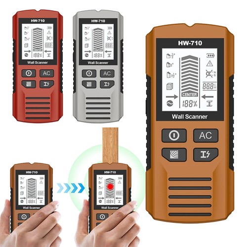 HW-710 Multi-Functional Stud Finder Wall Scanner AC Cable Wires Depth Tracker - Picture 2 of 15