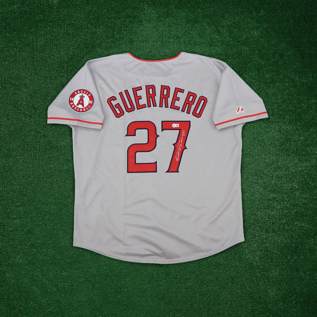 Vladimir Guerrero signed Anaheim Los Angeles Angels Alternate Red Jersey BAS