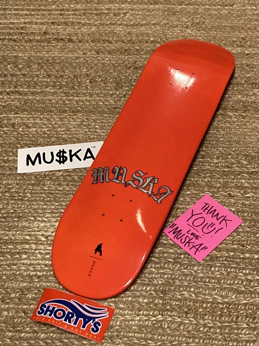 Planche De Skate Vintage Shorty's Chad Muska 1998 - Édition Rare Red Silhouette, Neuve Originale