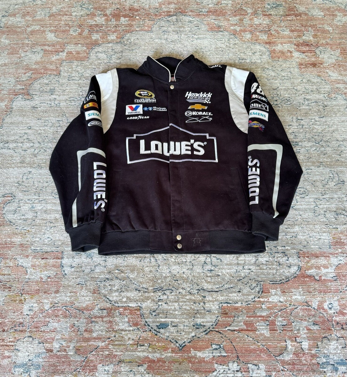 Lowe's NASCAR レーシングジャケット Authentic Nascar Jimmie Johnson Lowes Cotton Jacket JH