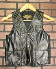 Universal Rider Women's Black Leather Vest Made In USA - Size Large