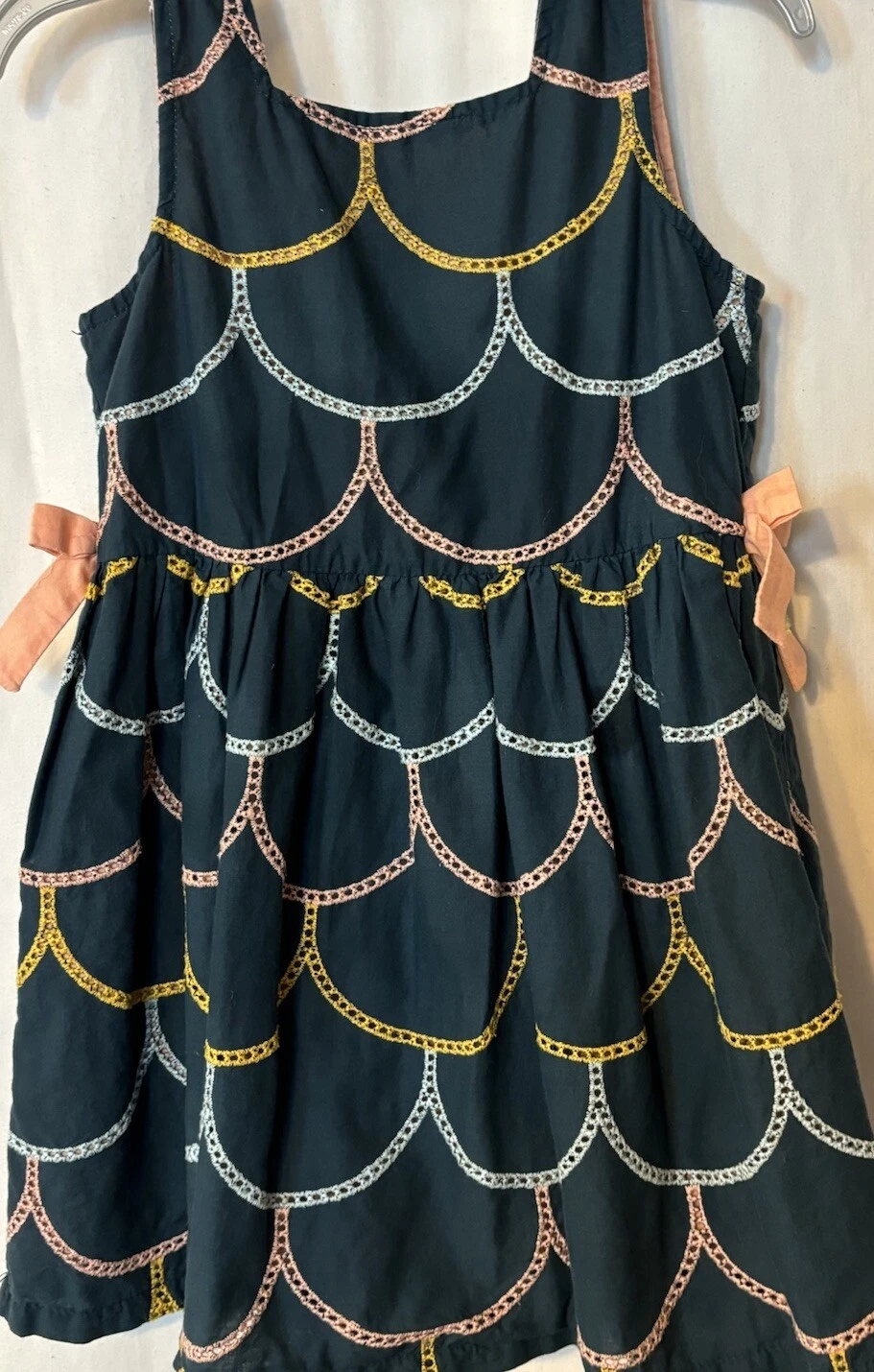 Genuine Kids Oshkosh Girl's Multicolored Sleeveless Blue Lined Dress Sz 4T