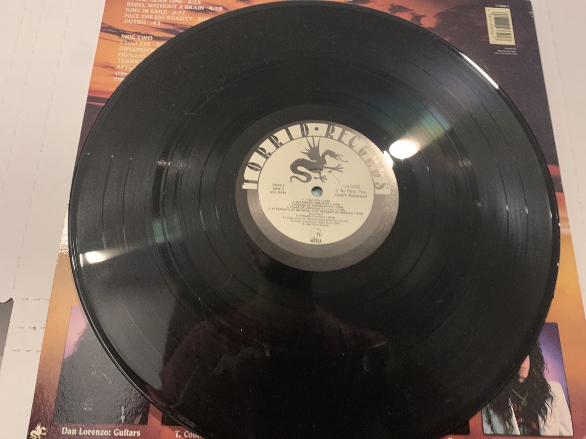 Hades ‎– If At First You Don't Succeed LP 1988 Roadrunner Records