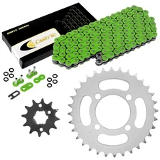 O-Ring Drive Chain & Sprockets Kit fits Yamaha Breeze 125 YFA1 1989-2004 Green