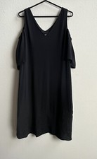 MOSSIMO COLD SHOULDER BLACK BOHO EMBELISHED SUNDRESS SIZE SMALL PRE-OWNED