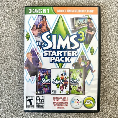 The Sims 3 Starter Pack: Late Night & High End Loft (PC MAC WINDOWS) - COMPLETE