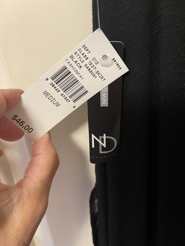 New Directions Black Tiered Maxi Skirt Wide Stretch Waistband Med. NWT * - Picture 5 of 9