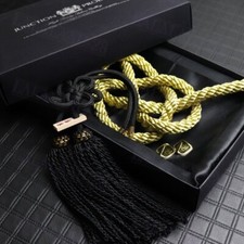 Vip Charm Junction Produce Fusa Black Kiku Jp Knot Gold Bk Kin Tsuna Rope New