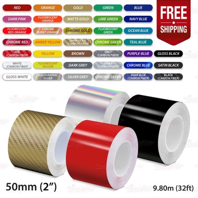 Linie Zierstreifen Pin Stripe Auto PKW Dekor AUFKLEBER Dekorstreifen 50mm 2''