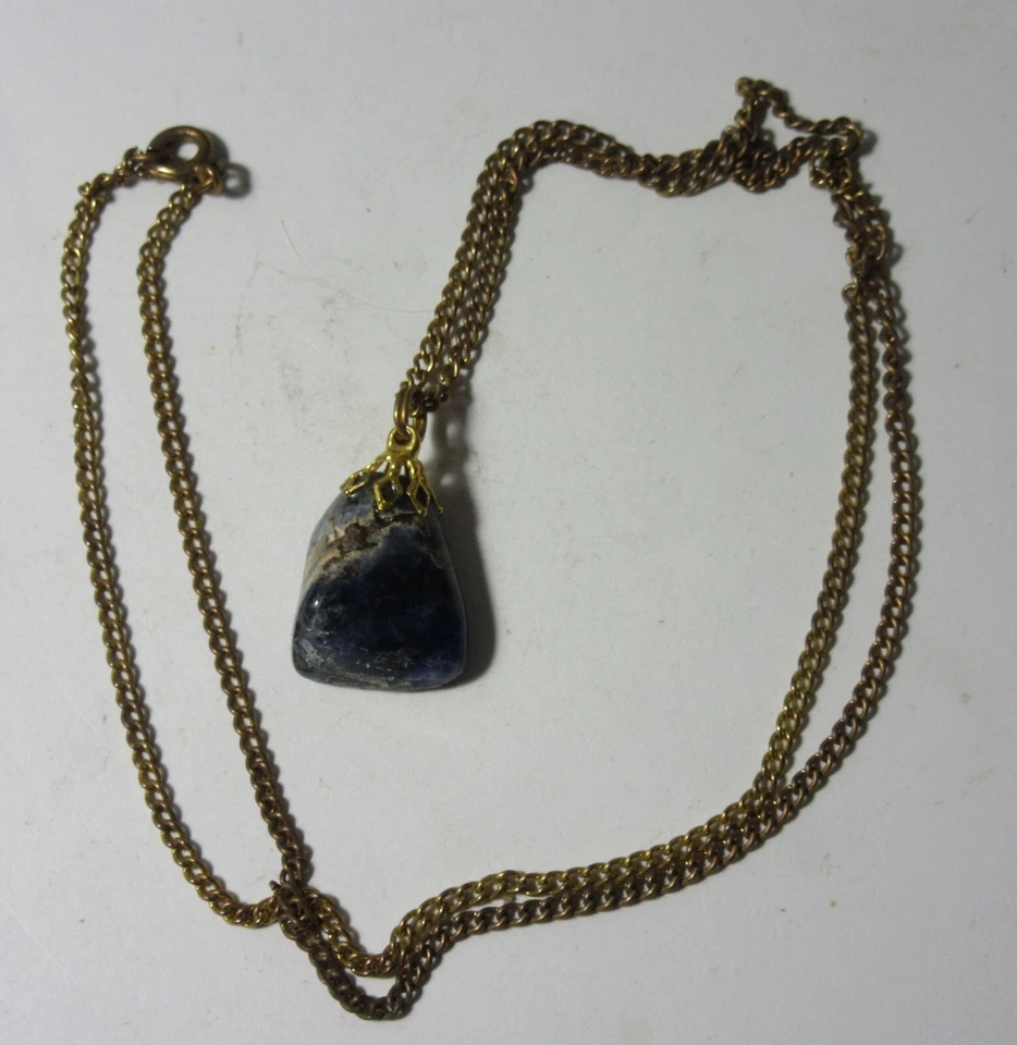 Collar colgante de sodalita de 1,0" de 24" coleccionable ISTPOFN-49 Foto 2 de 4