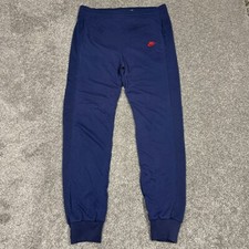 Vintage Nike Pants Women Medium Blue Sweatpants Joggers 80s 90s Slim Tapered USA