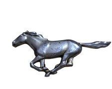 Vtg Ford Mustang Horse Door Panel Emblem Badge 1970s D4ZB 6920802-AA OEM Silver